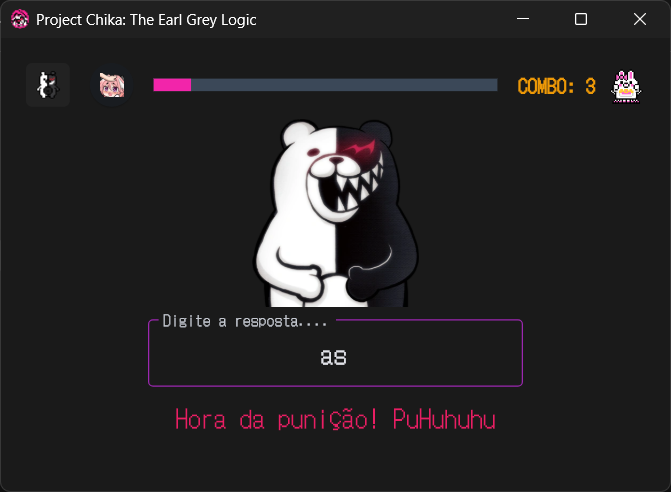 Tela de erro mostrando o feedback visual do monokuma rindo debochadamente